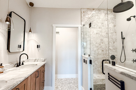 Modern Bathroom Remodel | DIY Mess Turned into Modern Luxury Bathroom Remodel