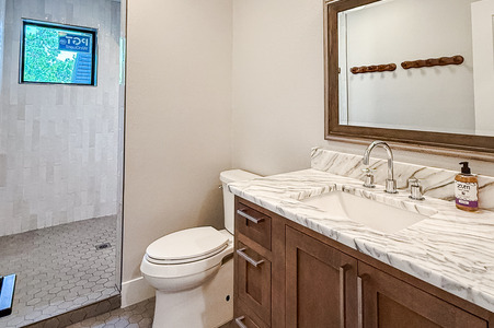 Hallway Bathroom Remodel | Tub-to-Shower Conversion with Modern Walk-In Shower
