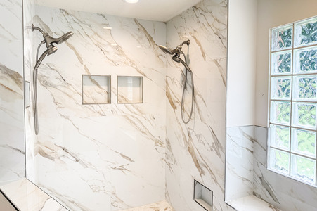 Luxury Shower Remodel with Corrected Drainage