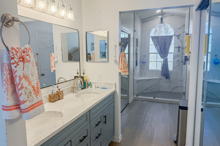 Luxury Marble-Look Bathroom Remodel in Melbourne, FL
