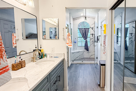 Luxury Marble-Look Bathroom Remodel in Melbourne, FL